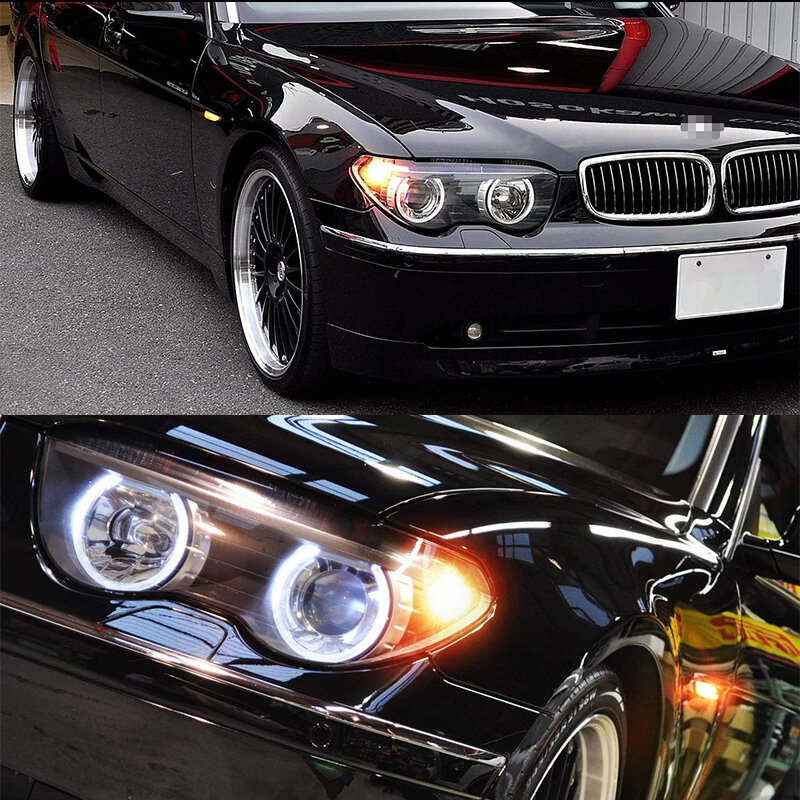 IJDM OEM-Conjunto de luces LED de posición lateral ámbar, Compatible con BMW E65 E66 E67 serie 7, 2002-2008, reemplaza al OEM