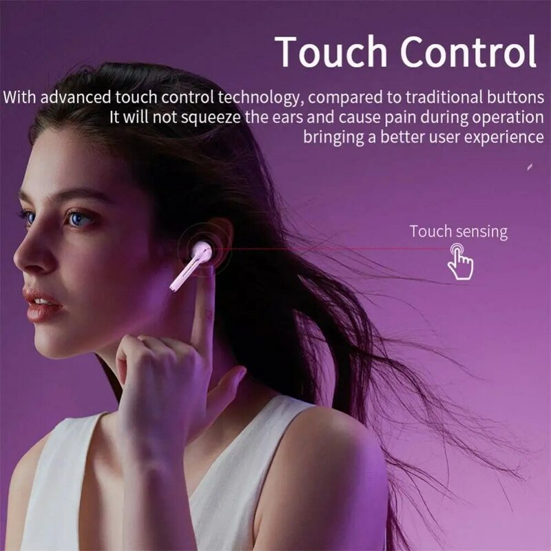 Xiaomi earbud penghilang kebisingan, Earphone nirkabel Bluetooth 5.3 bisnis Stereo dalam telinga bebas genggam dengan Mic