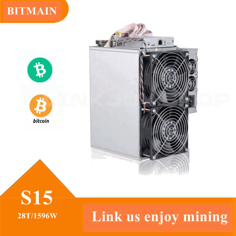 Energia per il Mining gratuito Antminer S15 28TH 1596W con PSU funziona bene Asic Miner le solubili di Mining Bitcoin più convenienti