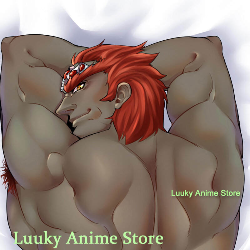 Dakimakura anime ganondorf (ocarina do tempo) forte homem de dupla face imprimir vida-tamanho do corpo travesseiro capa