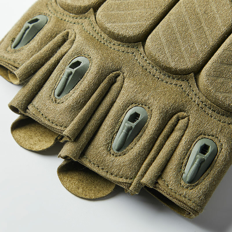 ขี่ถุงมือยุทธวิธีกลางแจ้งการฝึกอบรมกองทัพ Airsoft ถุงมือกีฬา Half Finger ประเภท Men Combat ถุงมือการล่าสัตว์ถุงมือ