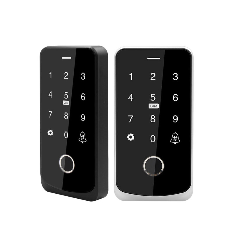 IP67 Tahan Air Bluetooth Tuya Aplikasi NFC RFID 13.56Mhz IC M1 Keypad Kontrol Akses Sidik Jari Biometrik Pengendali Akses Sentuh