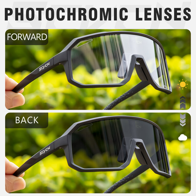 SCVCN-gafas de sol para ciclismo para hombre y mujer, lentes para deportes al aire libre, para correr, Mtb, 1 lente