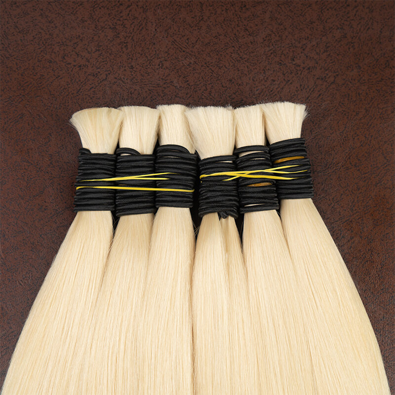 Natuurlijke Diep Zwart Bruine Kleur Cabelo Loiro Vietnamita Blonde Kleur Haar Bulk 613 Menselijk Haar Bundels Hair Extensions