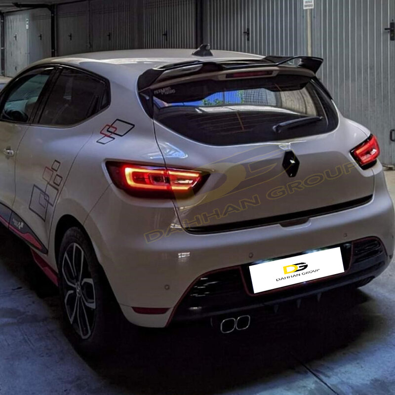 Renault clio 4 2012-2019 rs stil hinterdach spoiler flügel roh oder lackiert hochwertiges abs kunststoff reno trophy clio kit
