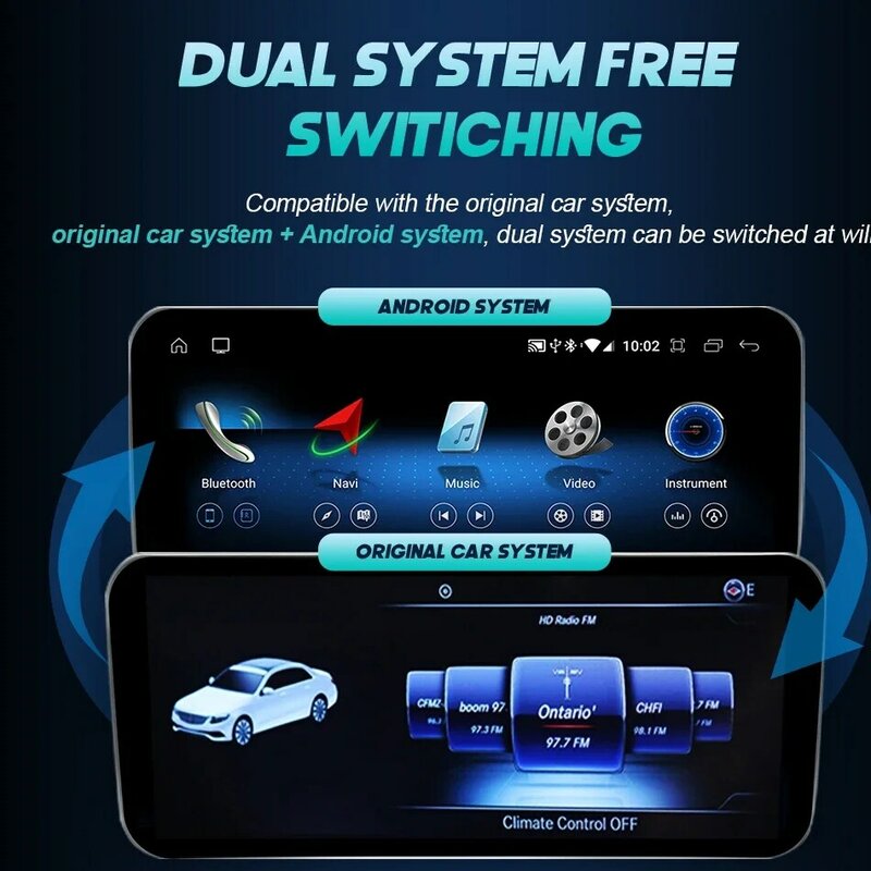 CarPlay sans fil pour Mercedes Benz Classe C, Android 14, W205, 2014-2018, Limitation de la voiture, Navigation GPS, SWC, DSP, 4G WiFi