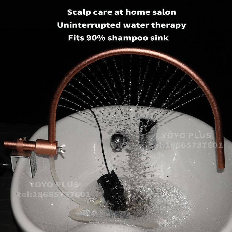 Head Spa – cadre de sortie d'eau Portable pour thérapie par l'eau, cascade réglable, s'adapte à la plupart des bols de shampoing, lit pour équipement de Salon de Massage