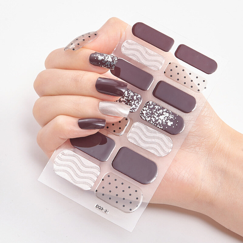 20 lebendige Farben Nagel verpackungen Full Cover Nagel aufkleber für einen einzigartigen Nail Art Look