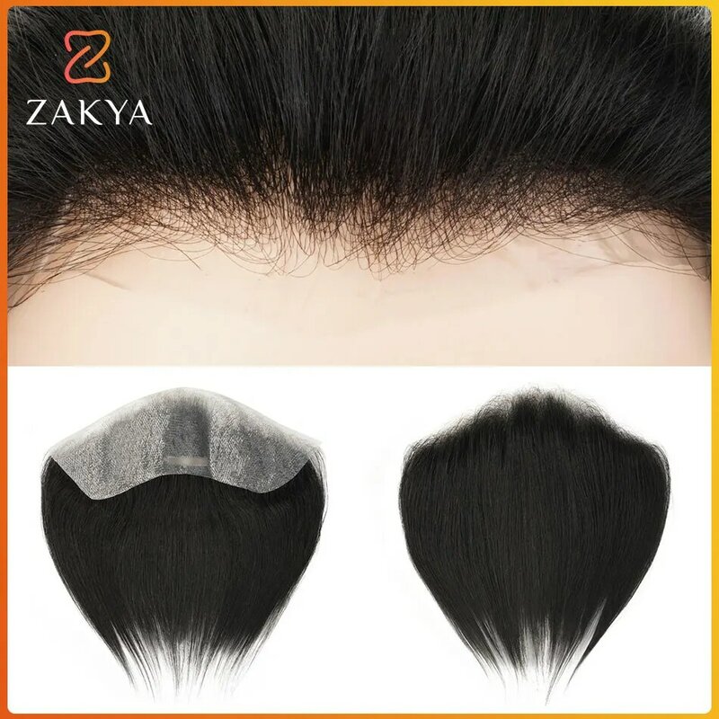 Perruque toupet pour homme, postiche naturel 100% cheveux humains, perruque frontale pour homme, postiche de cheveux pleine peau, livraison gratuite Zakya