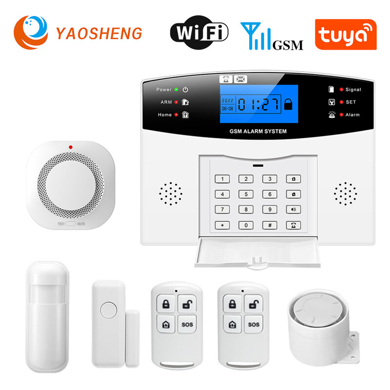 Kabel gebundenes drahtloses gsm-Sicherheits alarmsystem mit automatischer Gegensprechanlage autodial ios android smart home alarm kit hub