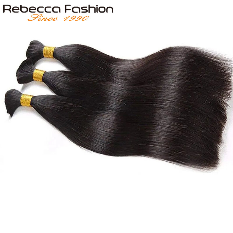 Cabelo Remy brasileiro para trançar, cabelo humano real, tranças de cabelo reto, sem peruca, 9A, qualidade superior