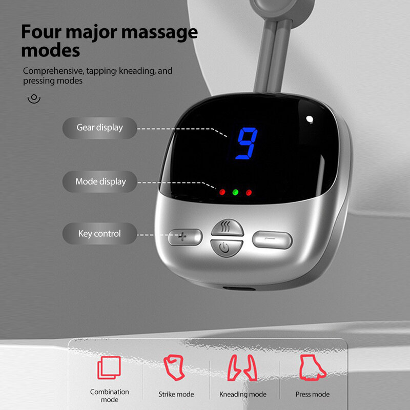Inteligentny masażer szyi wiszący EMS masażer do masażu mięśni gorący kompres szyi i kręgosłupa szyjnego masażer SPA zabieg relaksacyjny