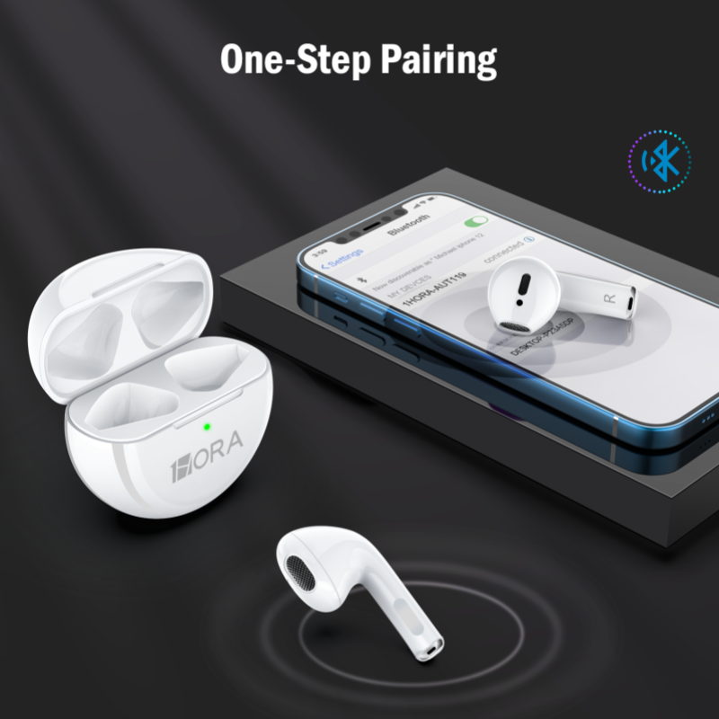 Hora-Écouteurs sans fil Bluetooth 5.3, commandes tactiles, pilote dynamique, écouteurs compatibles pour Samsung, Huawei, Xiaomi, ordinateur portable, AUT119, 1 pièce