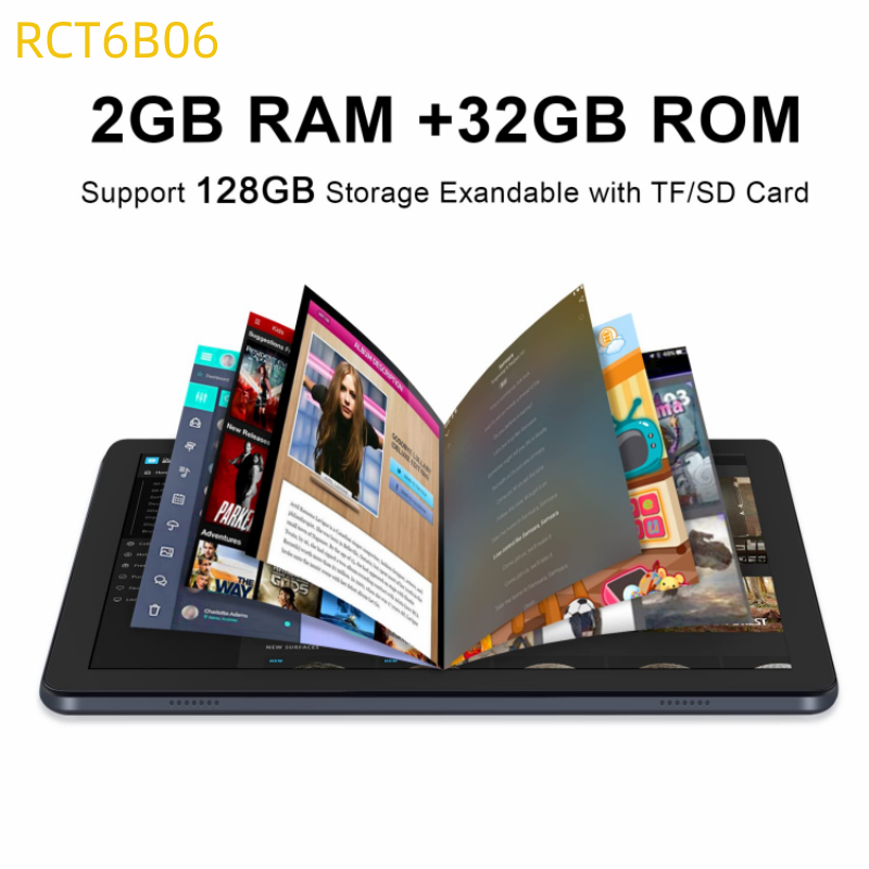 Tablet Android 10.1 9.0 inci, 2 dalam 1 dengan Keyboard 2GB RAM + 32GB ROM Tablet RCT MT8167 kamera ganda WIFI Quad Core