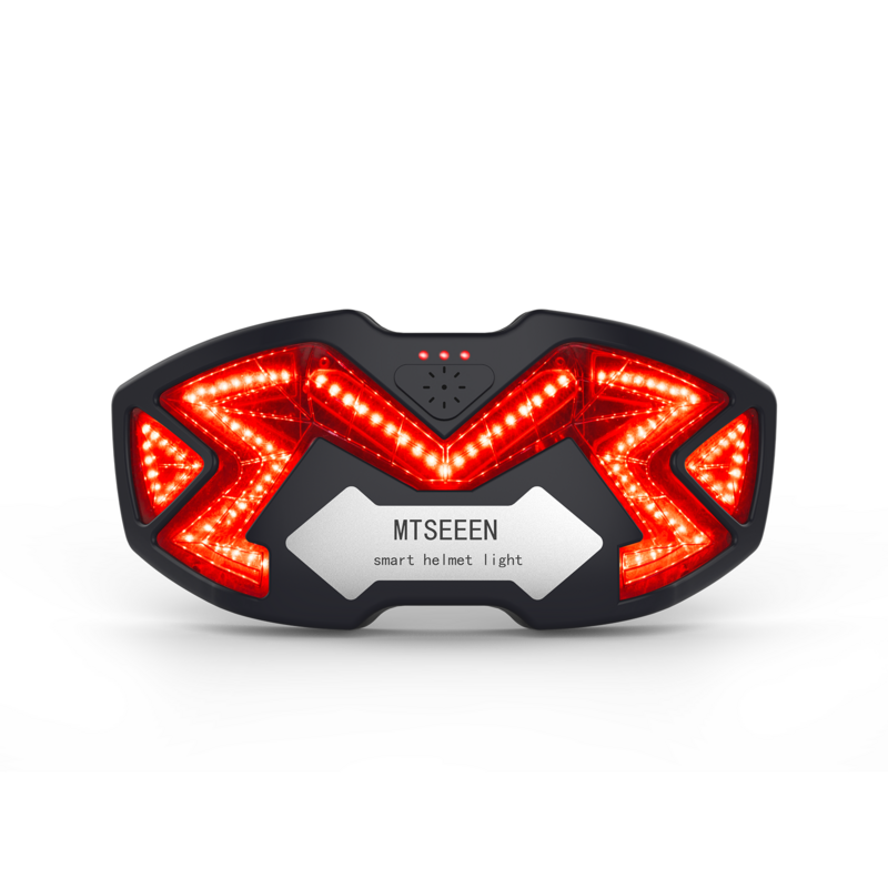 Mtseeen-オートバイのヘルメットブレーキライト,超高輝度,安全ライト,ブレーキセンサー,内部,防水