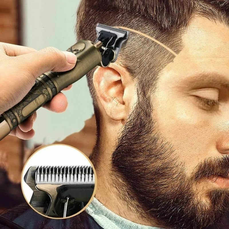 DAFUSHOP Maquina de Barbear cortar cabelo Aparador Profissional barbeador acabamento Sem Fio Portátil