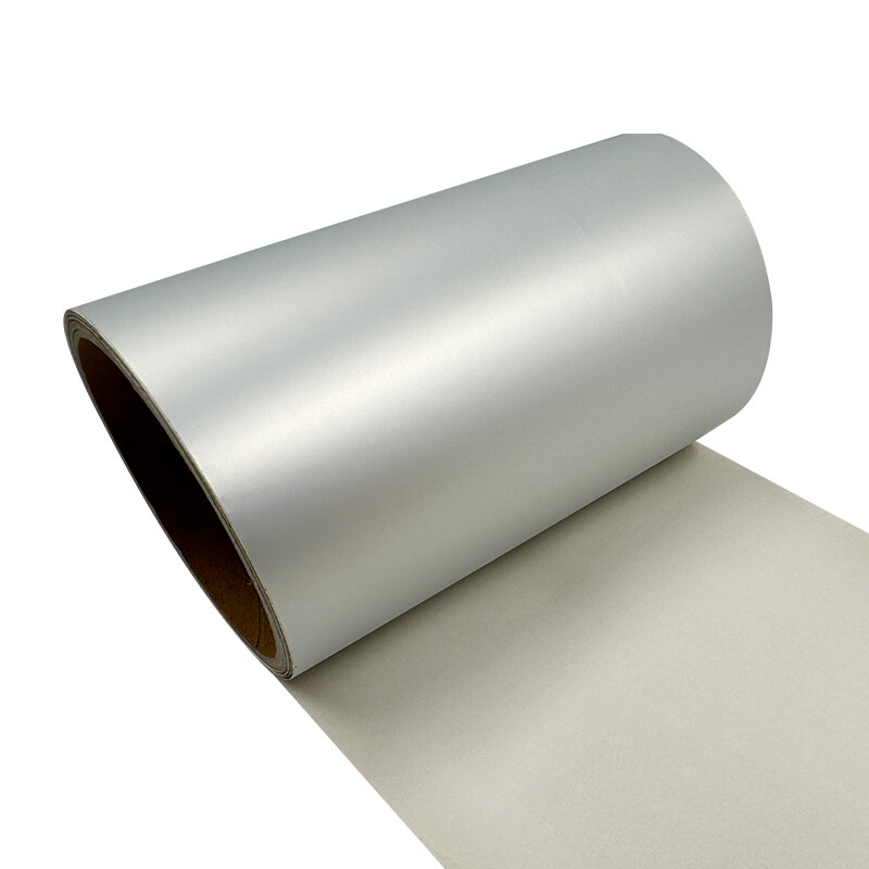 Nuovo articolo PET 7818EH carta adesiva autoadesiva più forte stampa pellicola argento opaco trasparente