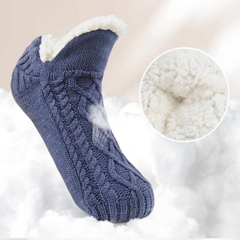 Thermal Herren Slipper Socken Winter warme kurze Baumwolle verdickt nach Hause schlafen weichen rutsch festen Griff Fuzzy Boden Socke flauschig männlich