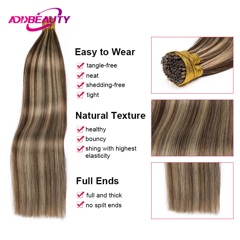 I Tip Наращивание волос, прямые человеческие волосы для наращивания, 0,8 г/1 г/нитка, 50 шт./компл., капсулы, наращивание человеческих волос с натуральным кератином
