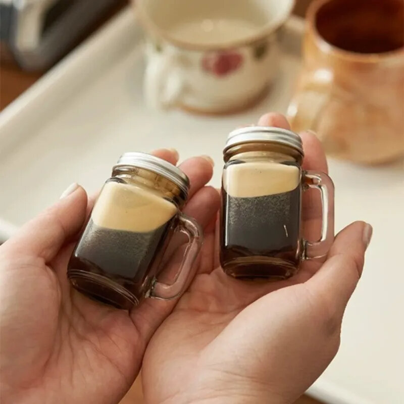 โถกาแฟขนาดเล็ก35มล. โถปิดผนึกบรรจุขวดเล็กที่เก็บขวดโหลเก็บตัวอย่างน้ำผึ้งถ้วยไวน์เก็บตัวอย่างอุปกรณ์ชงกาแฟ