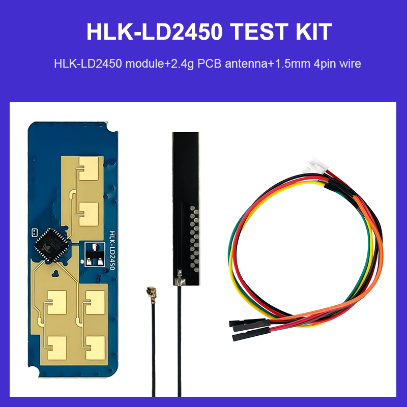Perlengkapan modul pelacak jarak dan kecepatan Sensor Radar HLK-LD2450 gerakan mikro rumah pintar 24G