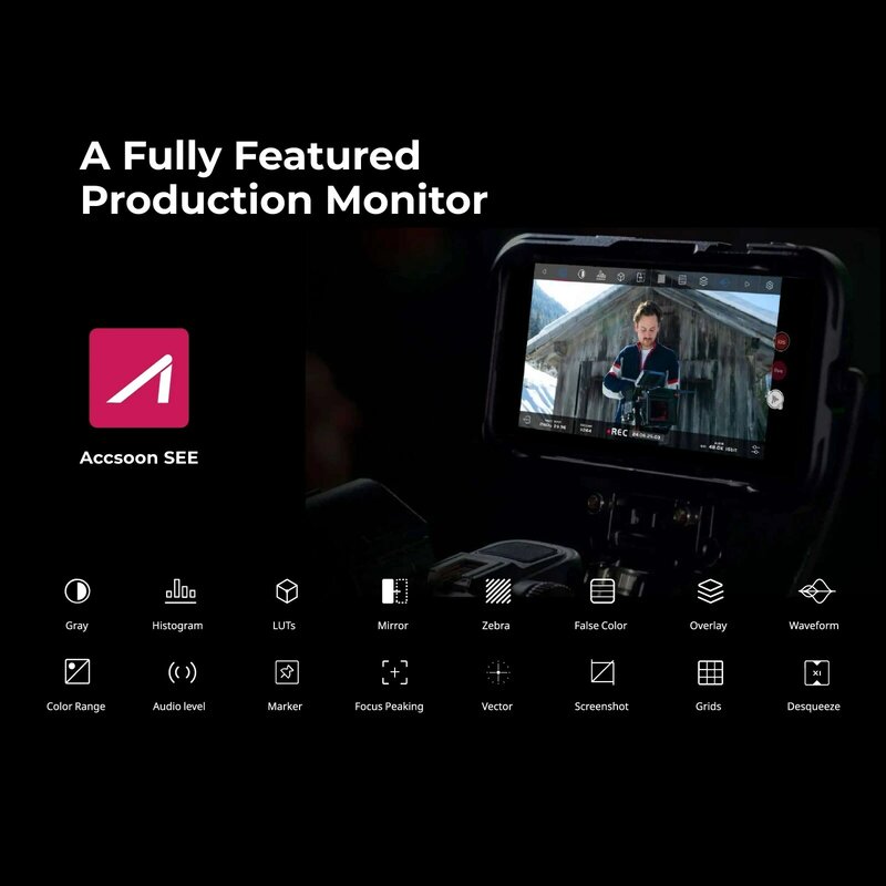 قارئ بطاقة Accsoon-Seemo 4K SD ، شحن iPhone ، مشاركة تسجيل H.264 ، التقاط بث مباشر للفيديو ، شاشة HDMI إلى IOS