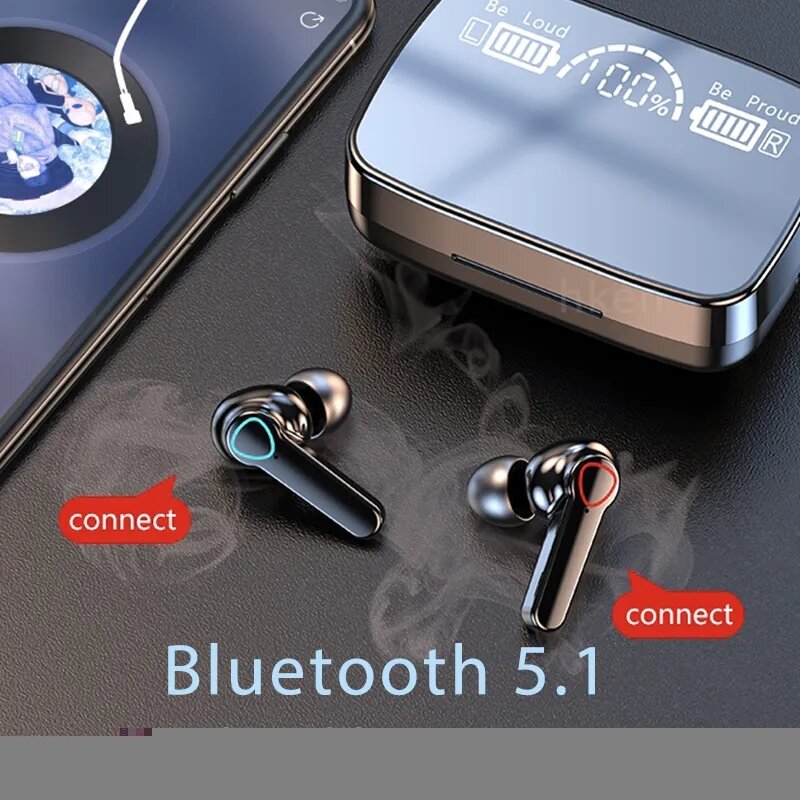 2023 neue Tws drahtlose Kopfhörer Musik kopfhörer mit geringer Latenz 9d Hifi Stereo Rausch unterdrückung wasserdichte Headsets für iPhone