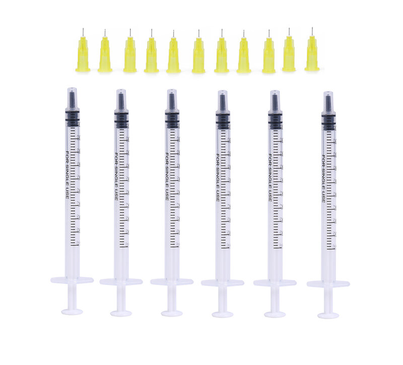 1ml Syringes + 30G 4MM Injection Needles Drawing Needles Injection Tool Sharp Pointed Needles Disposable Needle for meso