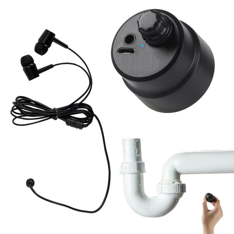 Água Leakage Detector Recarregável Portátil Tubo Voz Ouça Tester Checker Household Detection Tool para Canalizador