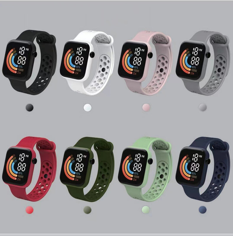 Relógio digital esportivo para homens e mulheres, relógios de pulso LED para amantes, relógio eletrônico, par itens, novo