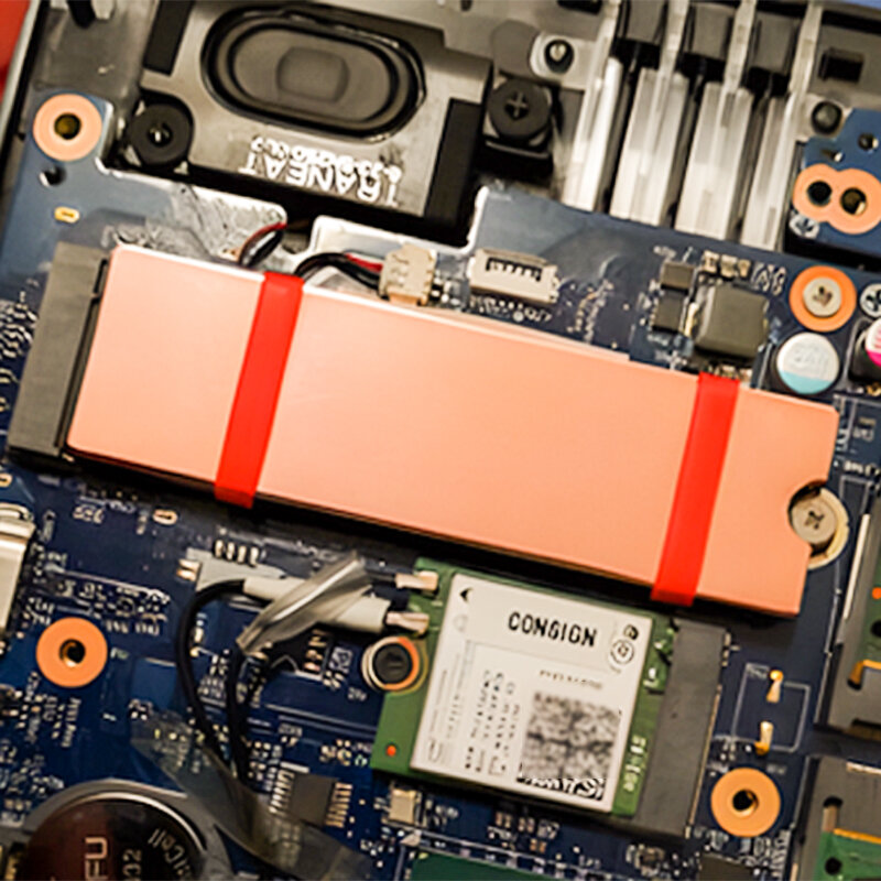 LDPCSJ M.2 NVME SSD Heastink mit Nano Thermische Pads Kupfer Kühlkörper Kühl Thermal Pad Für M2 2280 SSD in laptop