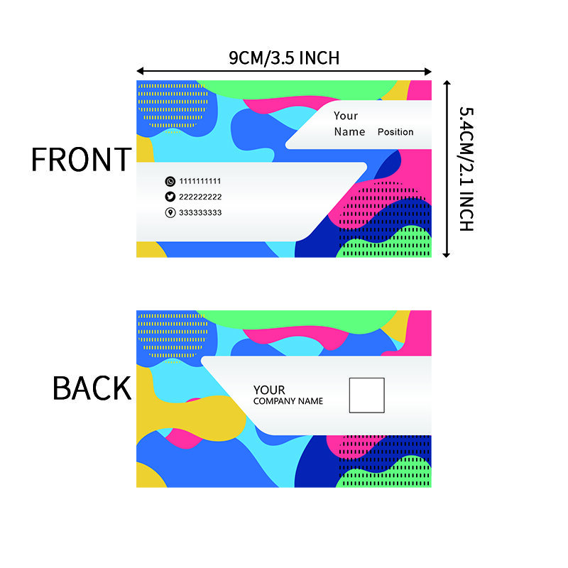 맞춤형 감사 카드, 맞춤형 양면 인쇄, 소기업 청첩장용 로고