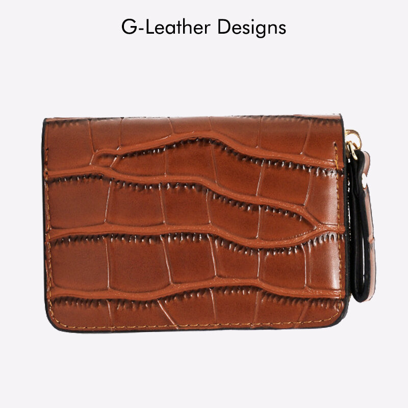 Vegan Leather Crocodile Pattern Card Holder Multi-function Organ Credit Card Case  Large Capacity Card Bag Small Wallet