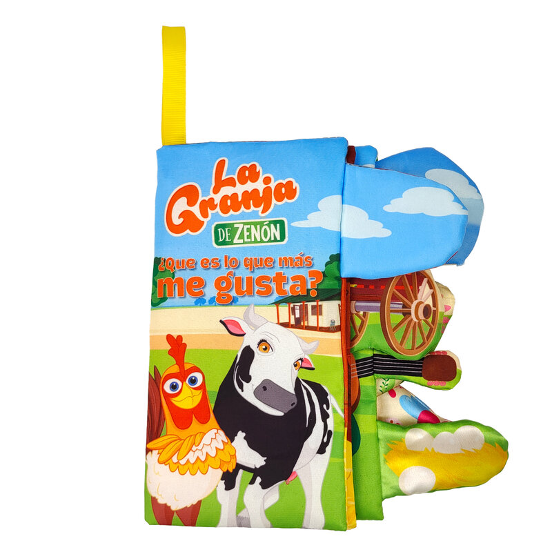 Детская тканевая книга La Granja De zненон, кавайная ткань без разрывов с животными, игрушки для мальчиков и девочек, подарок на день рождения