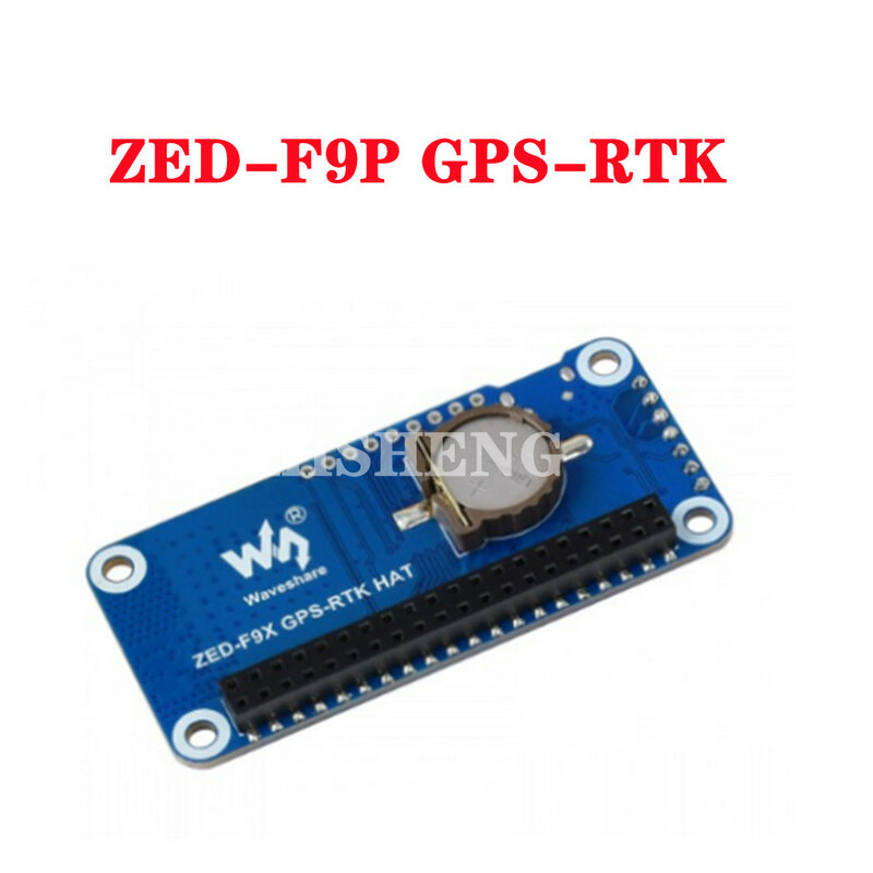 GPS-RTK HAT para Raspberry Pi, Módulo GPS Diferencial RTK Multi-Band, Precisão do Nível Centimétrico, ZED-F9P, 1Pc Lot