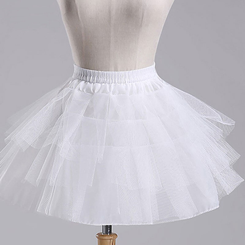 Детский тюлевый подъюбник, свадебные платья 35 см белого и черного цвета, недорогая Нижняя юбка