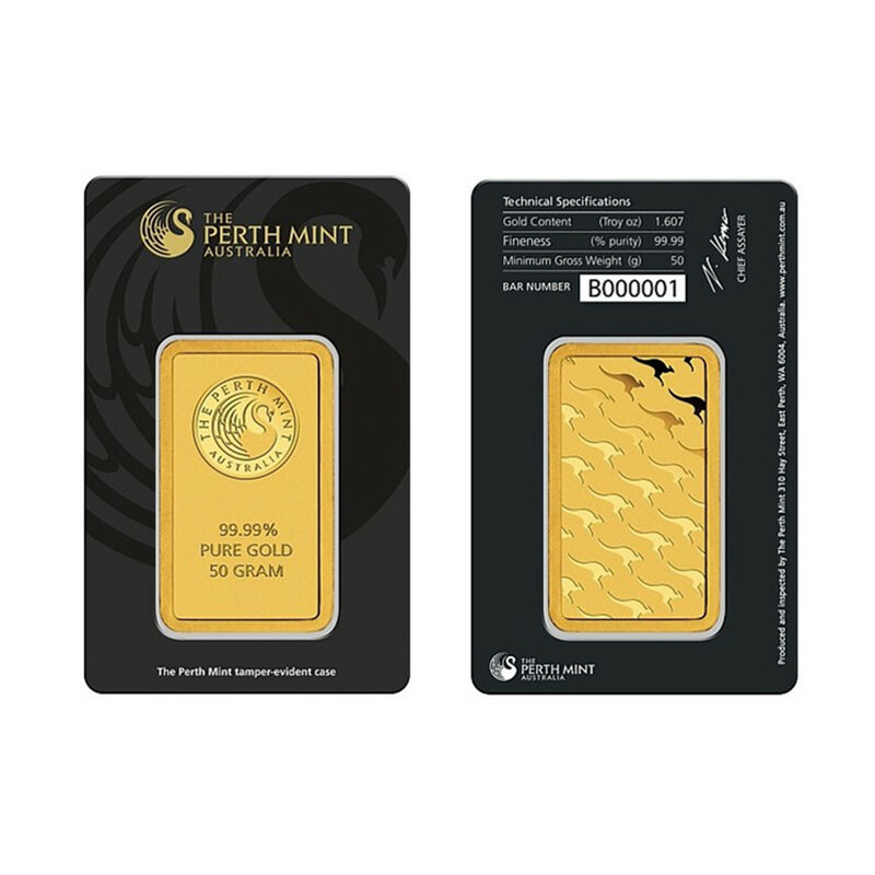 1 oz Australia Gold Bar Series Seal Packaging With An Independent Serial Number Brass Core Fake Gold Block Craft Collection Gift