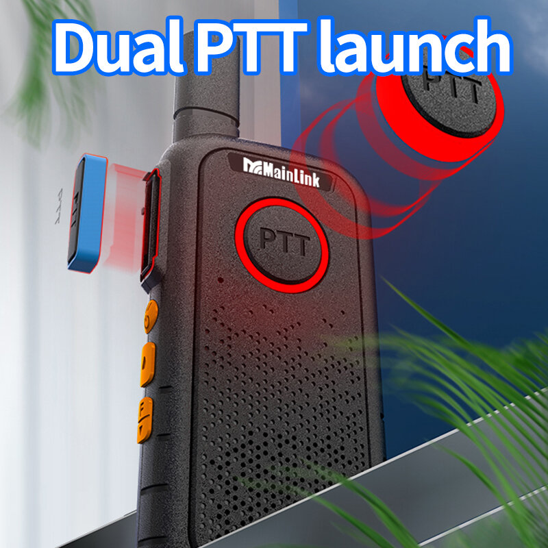 Mini walkie-talkie Dual PPT UHF 400-470Mhz, Radio portátil bidireccional, carga USB, Radio de mano para restaurante y cafetería