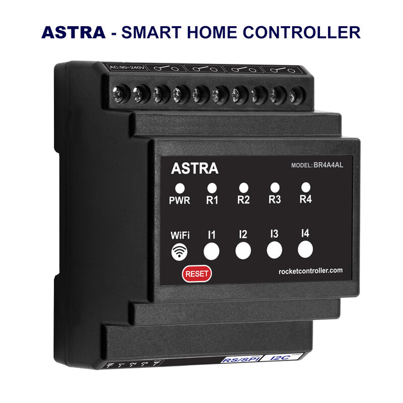 Basic Smart Home controller. WiFi, Bluetooth. Input/Output. TASMOTA firmware. MQTT protocol. Compatible Home Assistant. ESP32