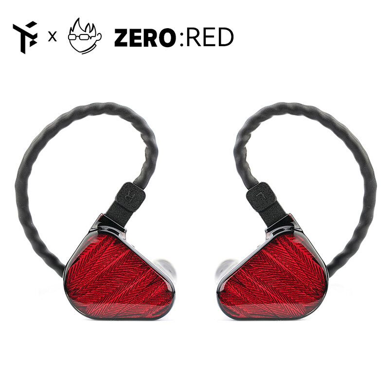 سماعات أذن TRUTHEAR x Crinacle ZERO: أحمر مزدوجة ديناميكية للسائقين مزودة بكابل 0.78 2 سن