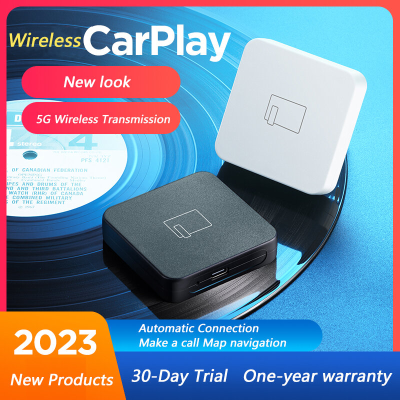 Carplay Bluetooth filaire vers sans fil pour Apple, Android, Auto AI Box, Nissan Camry, Mercedes Toyota, Mazda, Cristaux, Audi Land Rover, 5G