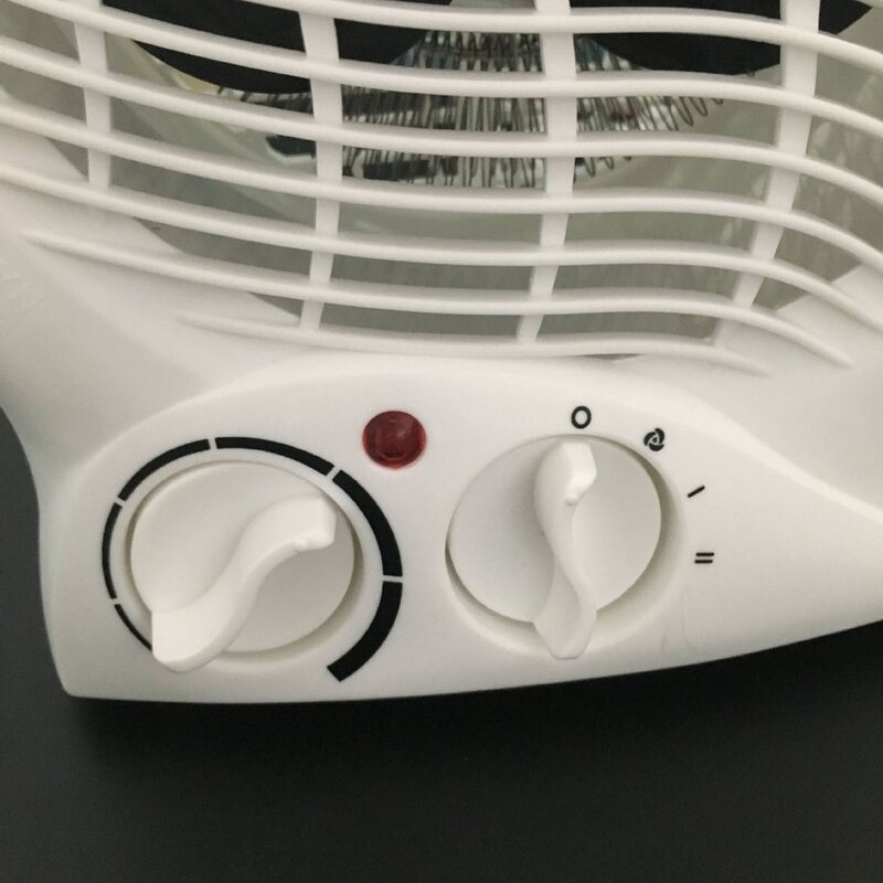 Calentador de ventilador portátil con termostato ajustable, calentador de escritorio y mesa de suelo de 2000W, 2 configuraciones de calor