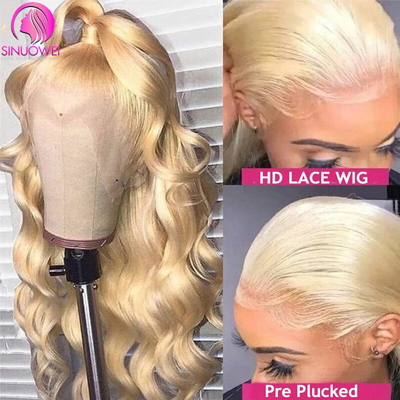 613 Blonde Lace Frontal Human Hair Wigs 13x6 Body Wave Lace Front Wig For Women Brazilian Straight Lace Front Wigs Pre Plucked