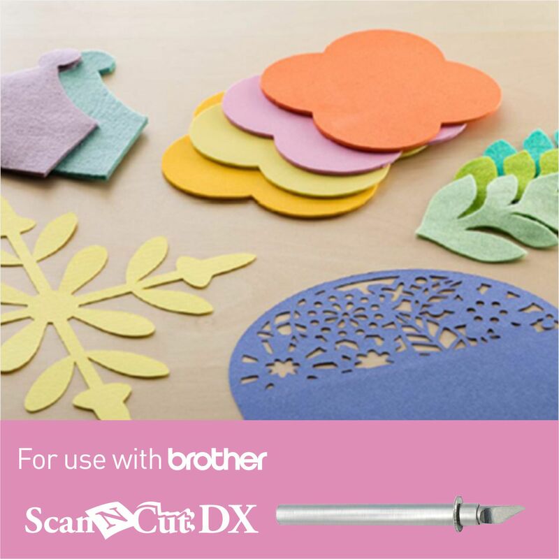 Paquete de 2 cuchillas automáticas CADXBLD1 para Brother ScanNCut DX, accesorio de repuesto, materiales de corte de 0,1-3mm de grosor, incluido fieltro de tela en V