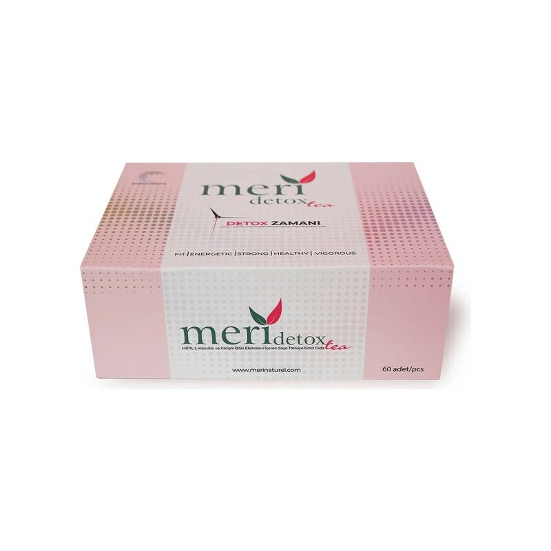 Meri Tea mezcla de té de hierbas-1 caja de 60 bolsitas de desintoxicación EXP:2025