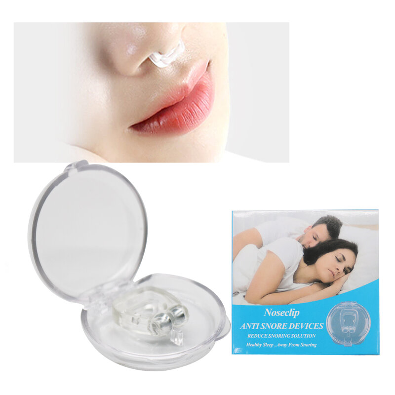 Clip nasal antirronquidos magnético, dispositivo antirronquidos, artefacto de ayuda para dormir reutilizable para hombre y mujer