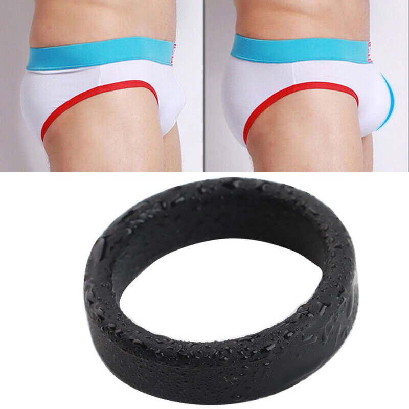 Men's Sexy High Elastic Soft Thongs Black High Elastic Soft Thong C-strap Ring Circle Underwear Soft Rings Bracelet For Sexy Men