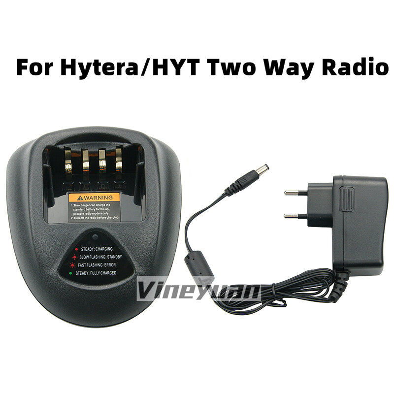 Cargador de batería CH10L07 con adaptador para Hytera HYT TC-700, TC-700EX, TC780, TC710, TC700, BL1703, BL2102
