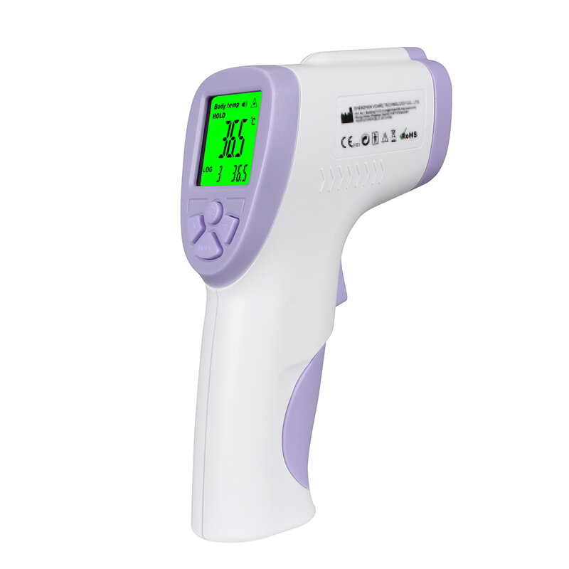 Termómetro Digital infrarrojo sin contacto para la frente, pistola de temperatura láser para adultos y bebés, alarma de fiebre