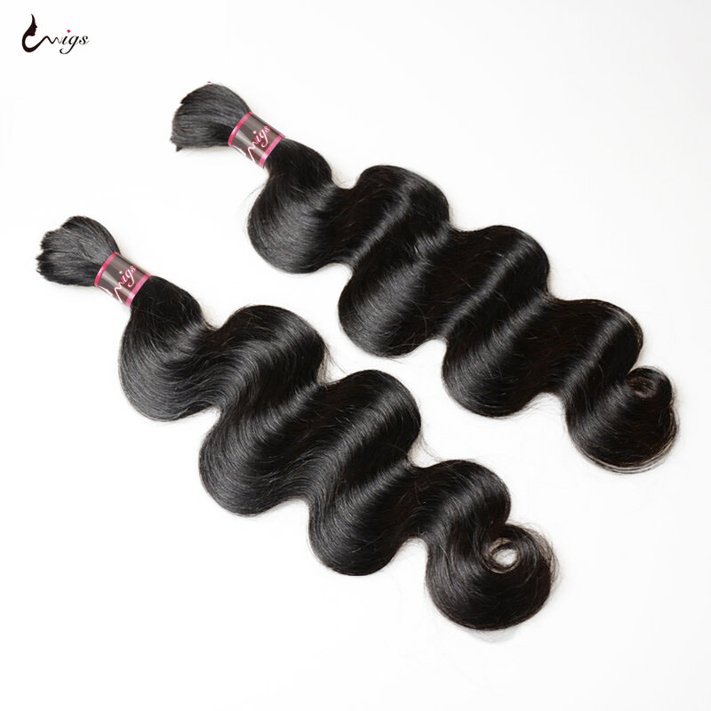 Natural Color Human Hair Body Wave Bulk For Braiding Brazilian Remy Hair Weaving 100% Human Hair No Weft Human Hair Extensions